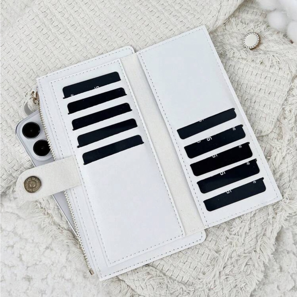 ⚠️Clearance White Long Fold-over And Zipper Wallet - Picture 5 of 6